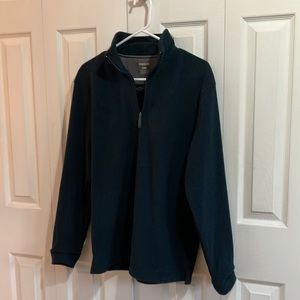 Blue/green men’s size small quarter zip Haggar sweater never worn